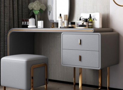 Klassischer Schminktisch. Spiegel Luxus Konsole Kommode Schlafzimmer